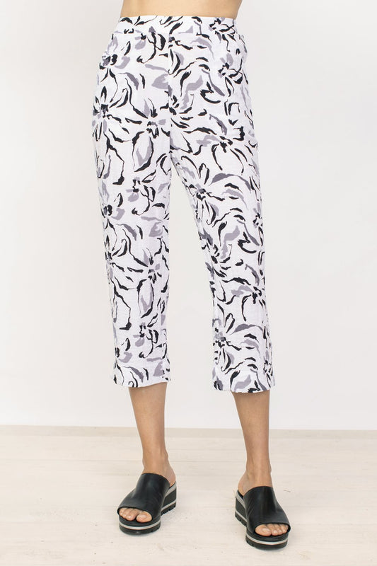 Express Travel Hand Painted Floral Capri