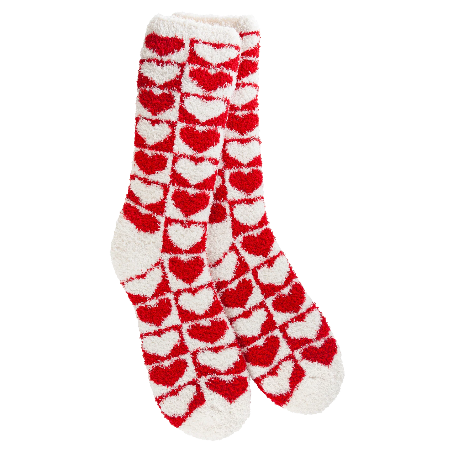 Checkered Hearts Crew Socks