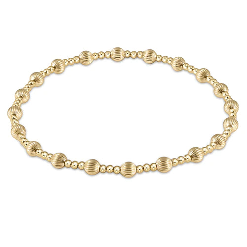 enewton Extends- Dignity Sincerity Pattern 4mm Bead Bracelet- Gold