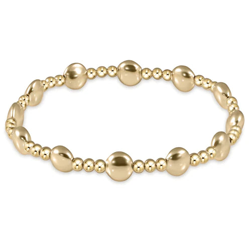enewton Extends- Honesty Gold Sincerity Pattern 6mm Bead Bracelet