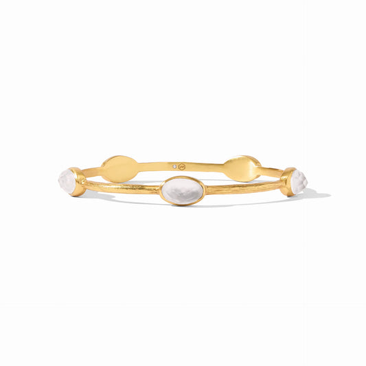 Ivy Stone Bangle- Iridescent Clear Crystal