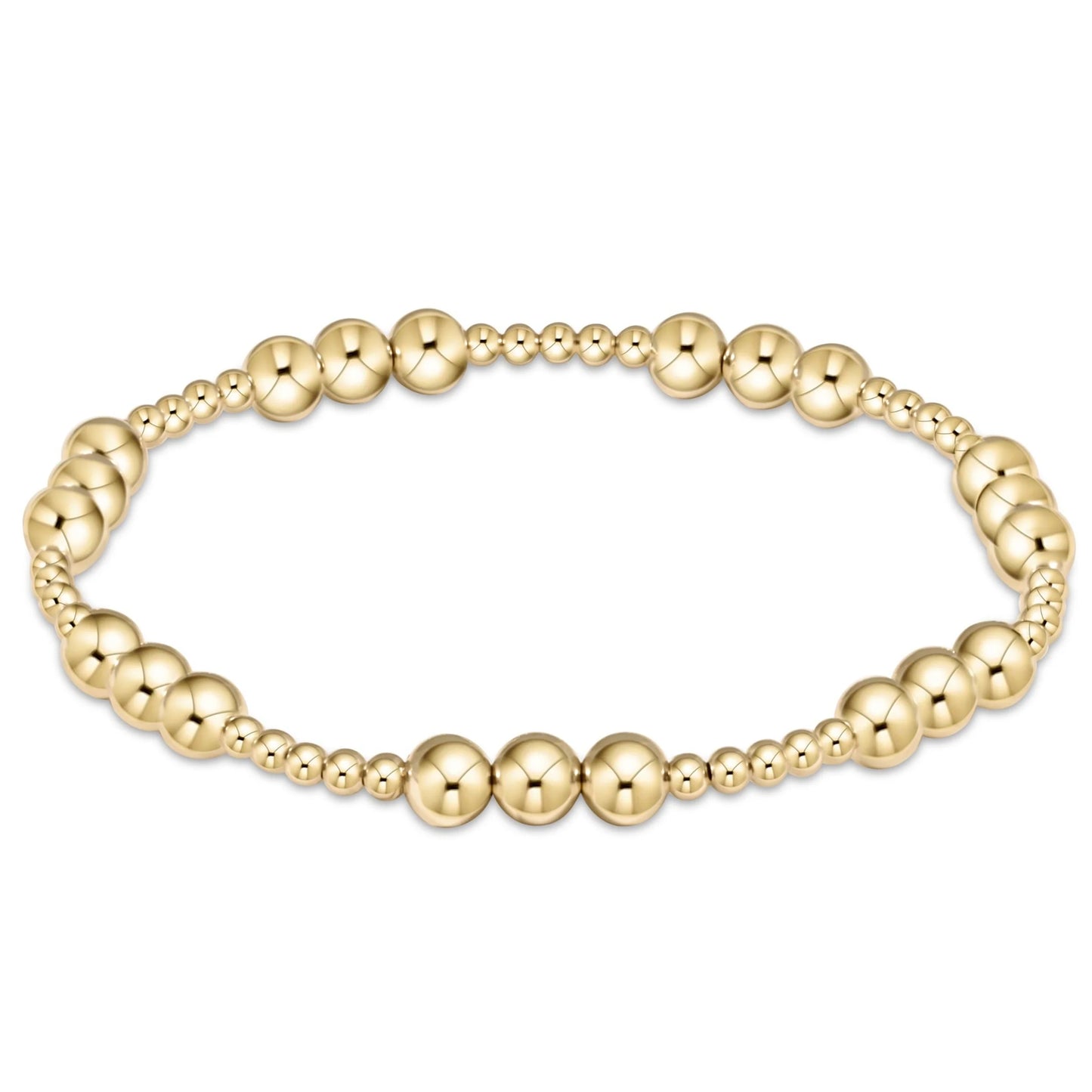 Enewton Extends- Classic Joy Pattern 5mm Bead Bracelet - Gold