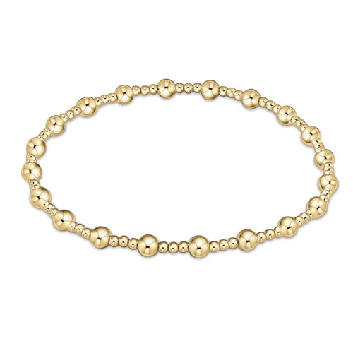 enewton Extends- Classic Sincerity Pattern 4mm Bead Bracelet-Gold